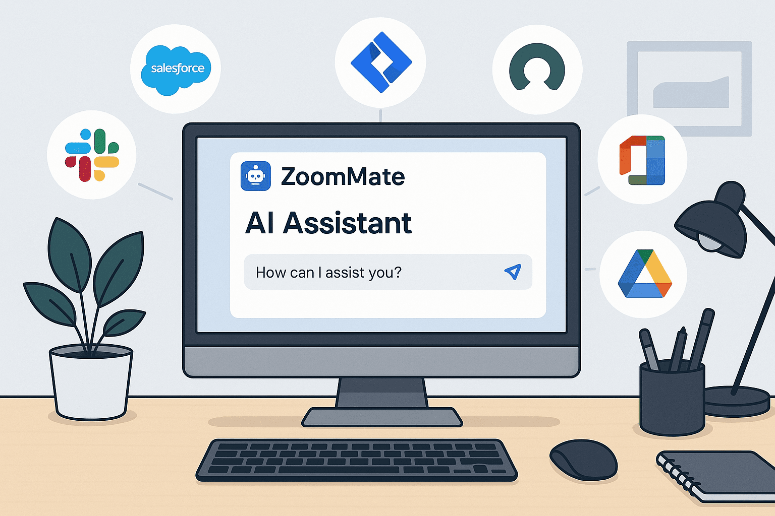 Zoom Introduces ZoomMate: AI Assistant Revolutionizing Workplace Productivity - AI article hero image