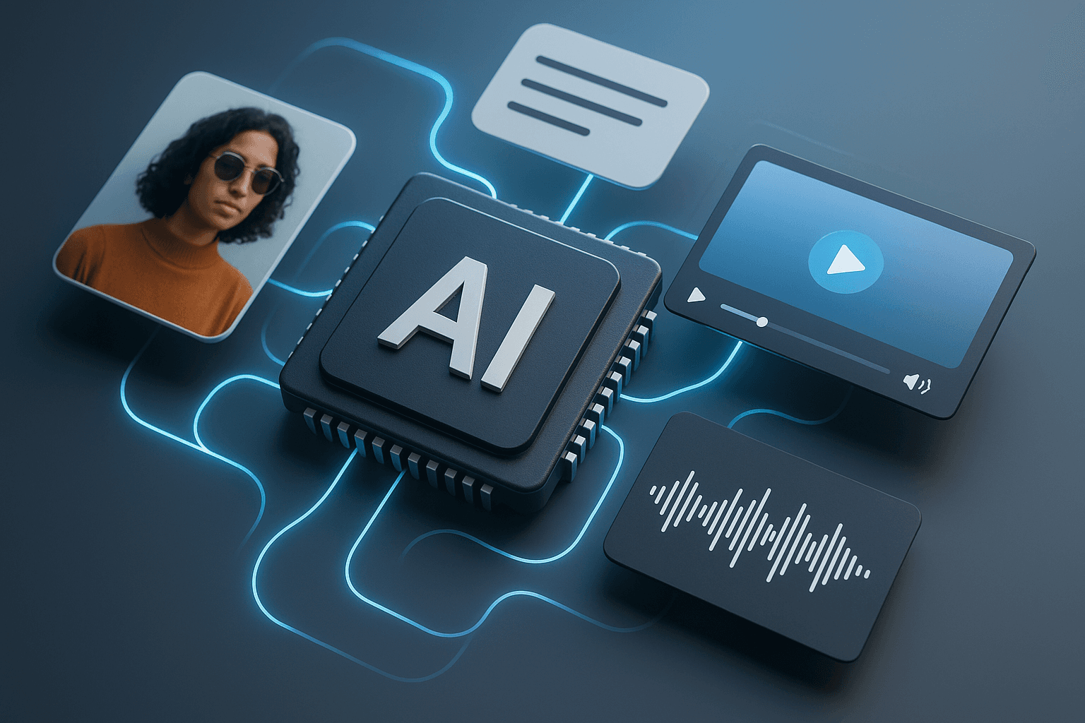 Harnessing Multimodal AI: Integrating Text, Image, Audio, and Video - AI article hero image